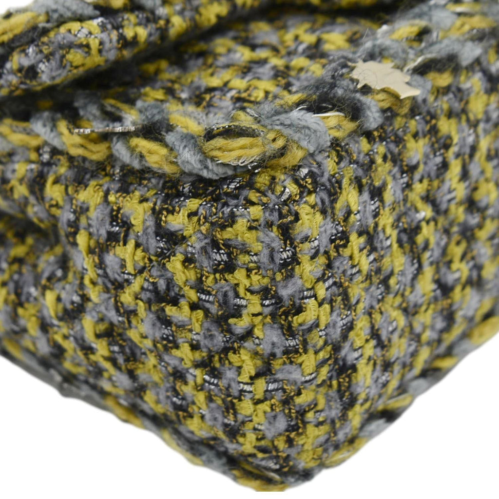 CHANEL Braided Charms Tweed Small Flap Crossbody Bag Multicolor