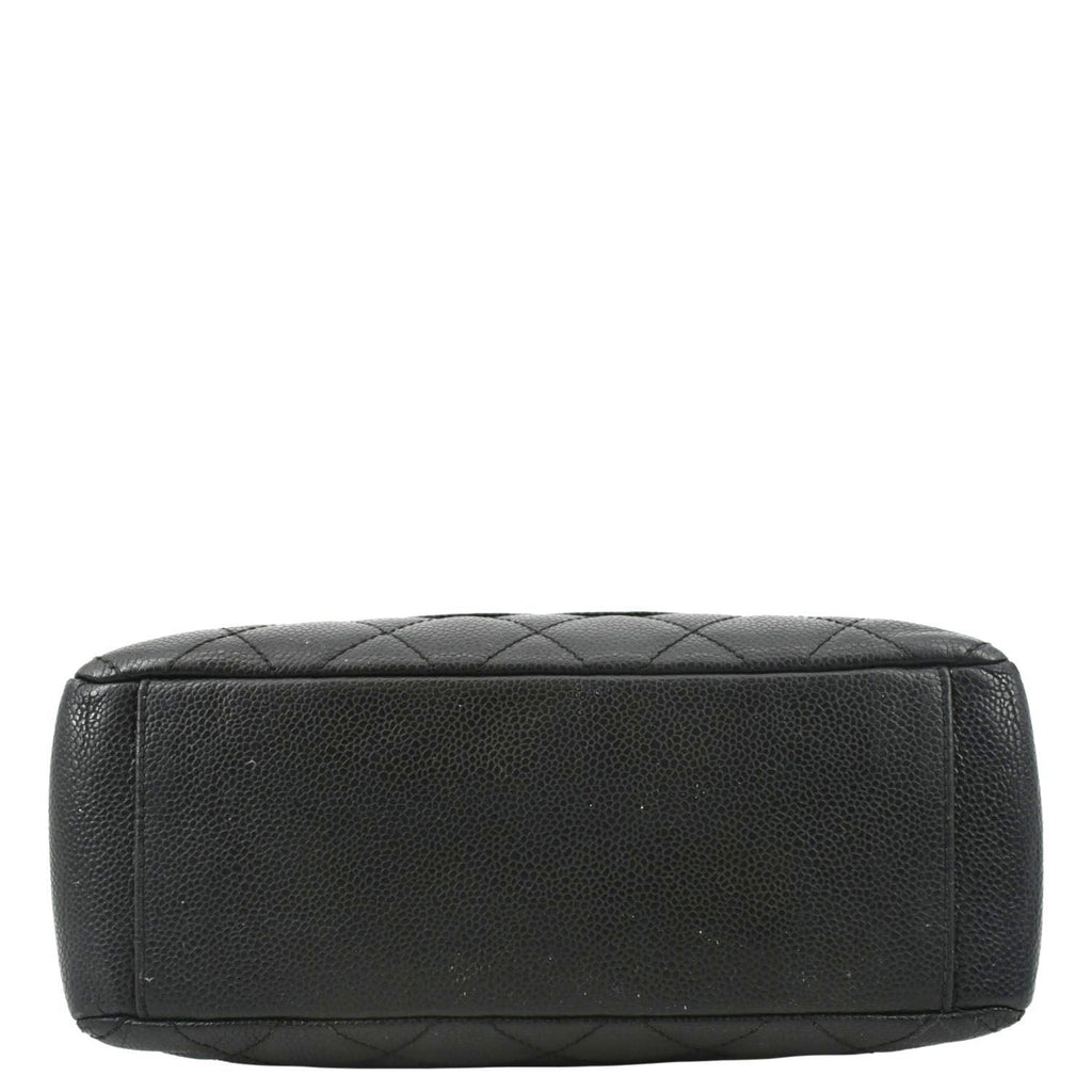 CHANEL PST Caviar Leather Quilted Shopping Tote Bag Black