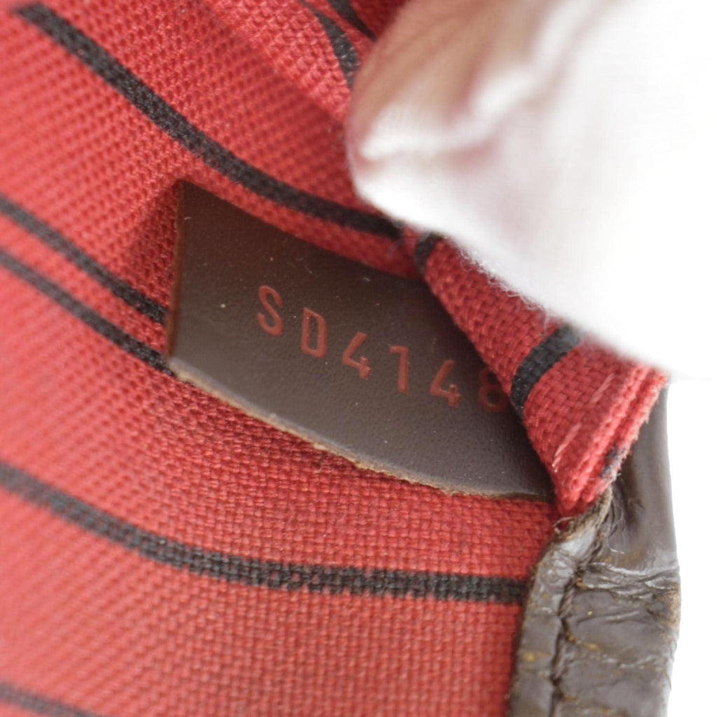 LOUIS VUITTON Neverfull MM Damier Ebene Tote Bag Brown