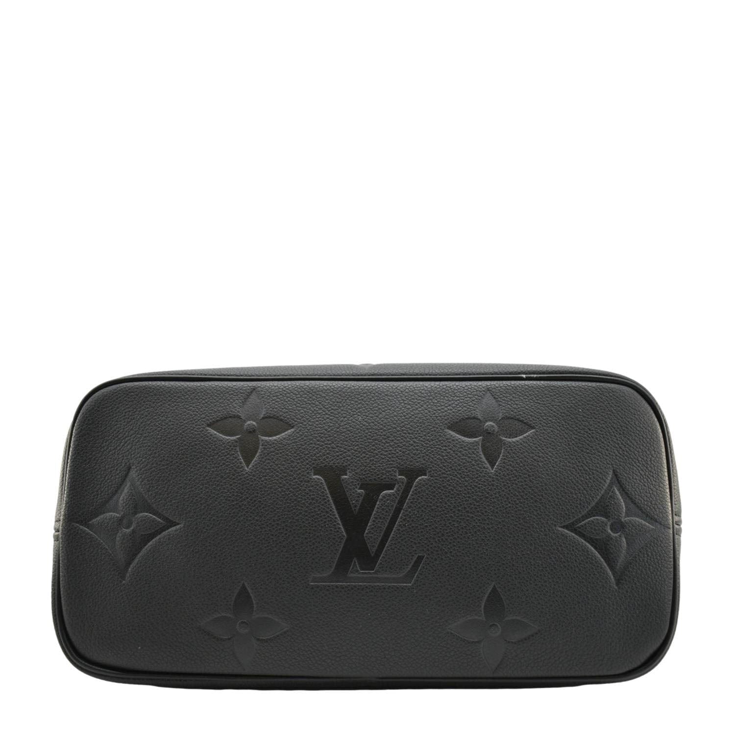 LOUIS VUITTON Neverfull MM Wild At Heart Monogram Empreinte Leather Tote Bag Black