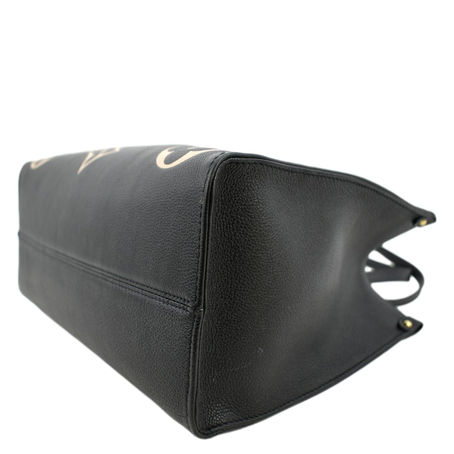 LOUIS VUITTON Onthego MM Giant Monogram Leather Tote Shoulder Bag Bicolor