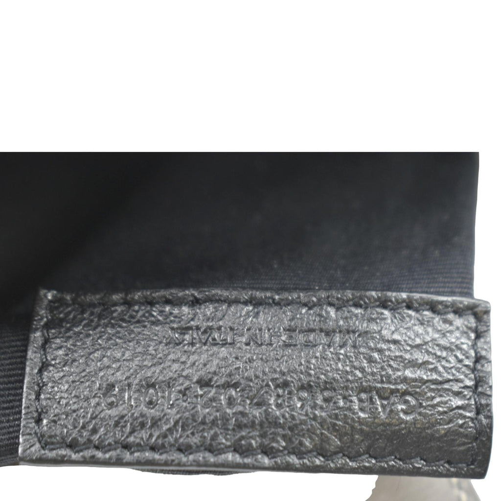 YVES SAINT LAURENT Small Manhattan Leather Shopper Tote Bag Grey