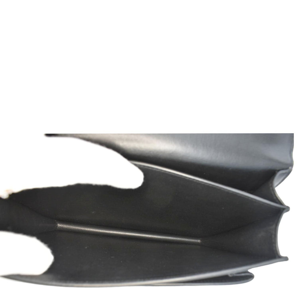 YVES SAINT LAURENT Sunset Medium Leather Shoulder Bag Black