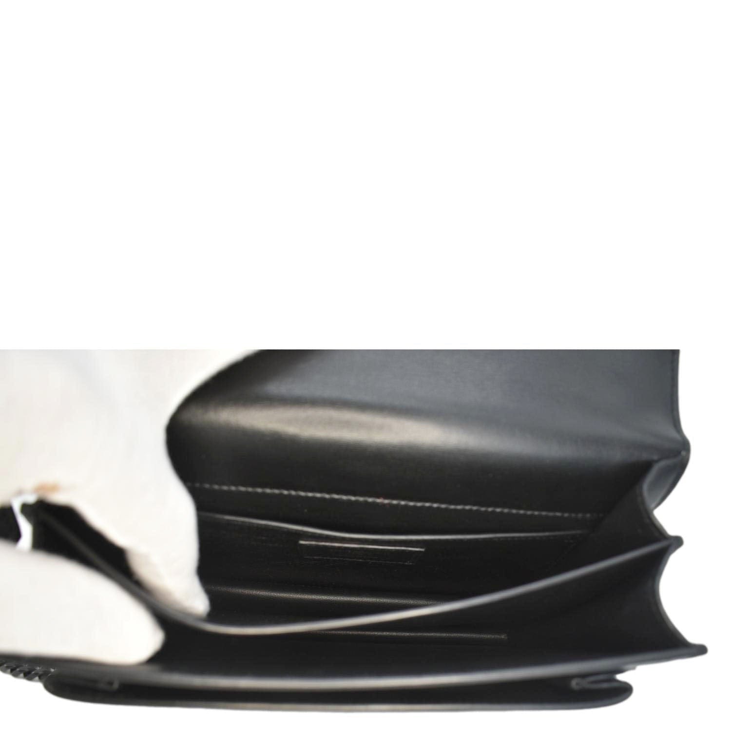 YVES SAINT LAURENT Sunset Medium Leather Shoulder Bag Black