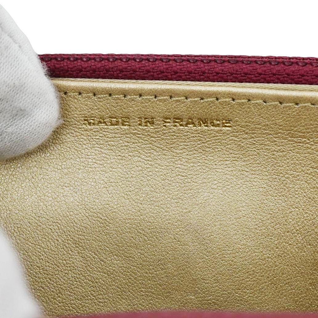 CHANEL Camellia Wallet On Chain Leather Crossbody Bag Fuchsia