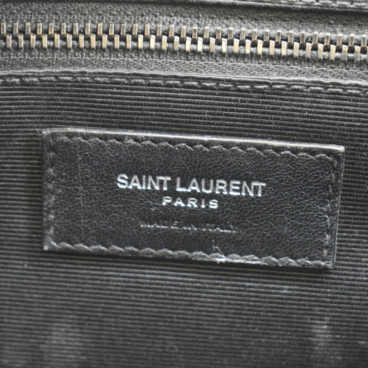 YVES SAINT LAURENT Envelope Mix Matelassé Chain Leather Shoulder Bag Black