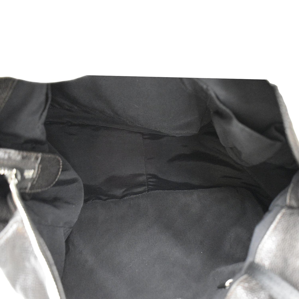 CHANEL CC Caviar Leather Hobo Bag Dark Brown
