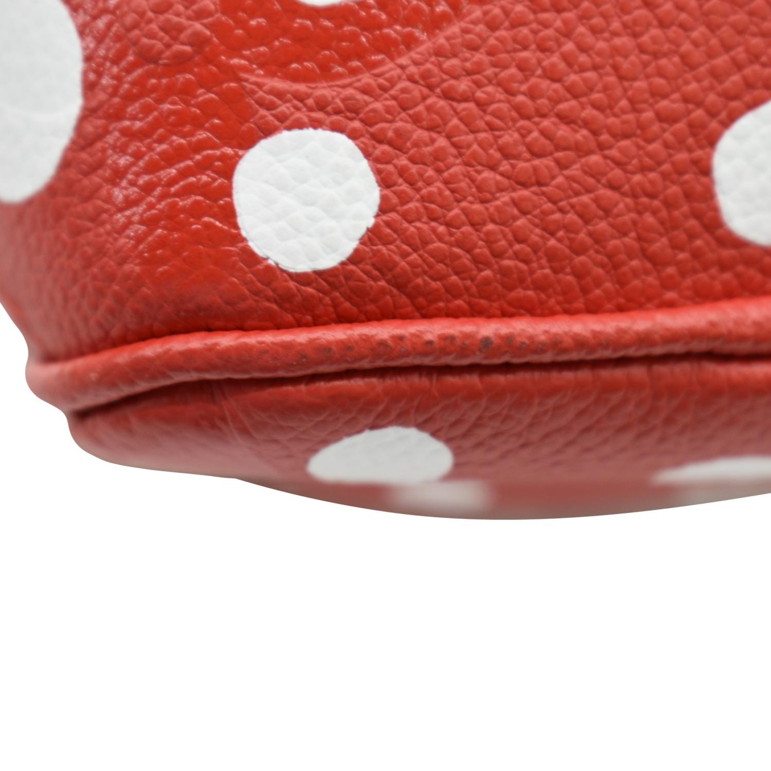 LOUIS VUITTON x YAYOI Kusama Square Overseas Monogram Leather Shoulder Bag Red