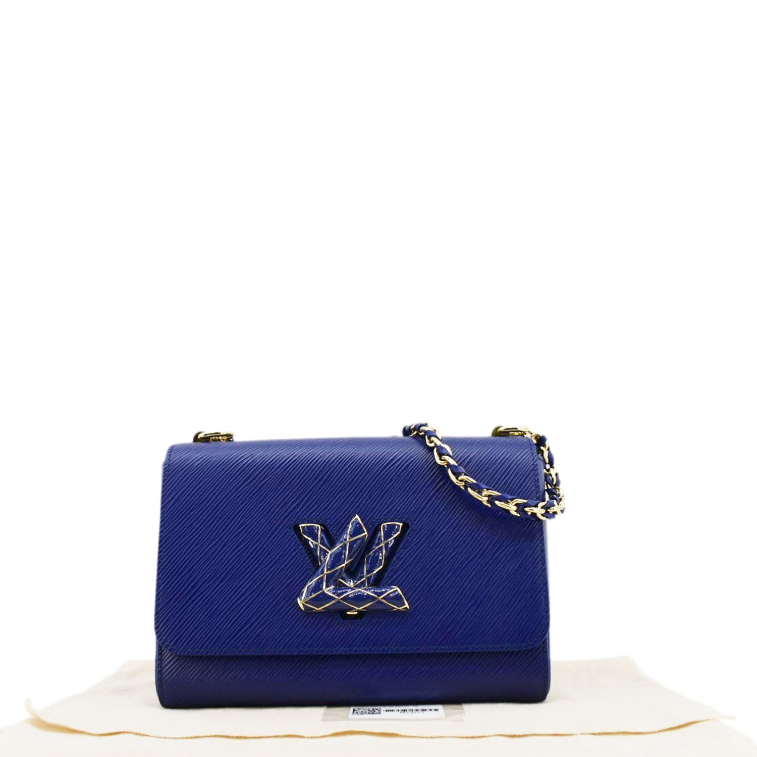 LOUIS VUITTON Twist MM Epi grained leather Shoulder Bag Dot Blue