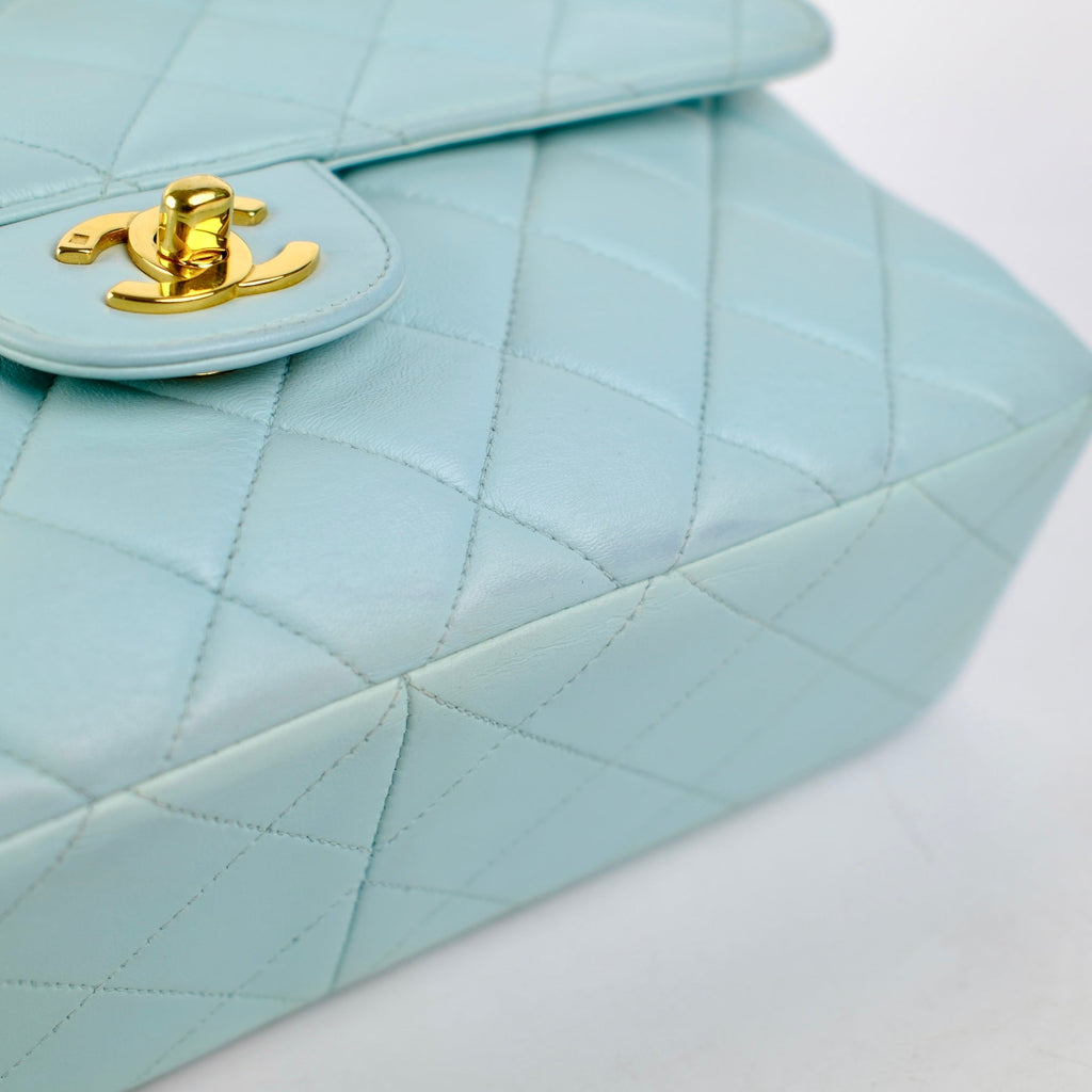 Chanel Vintage Double Side Flap Bag Blue