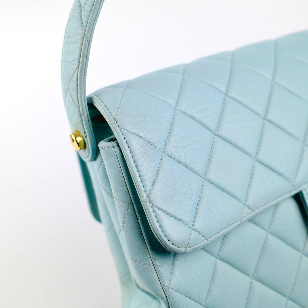 Chanel Vintage Double Side Flap Bag Blue