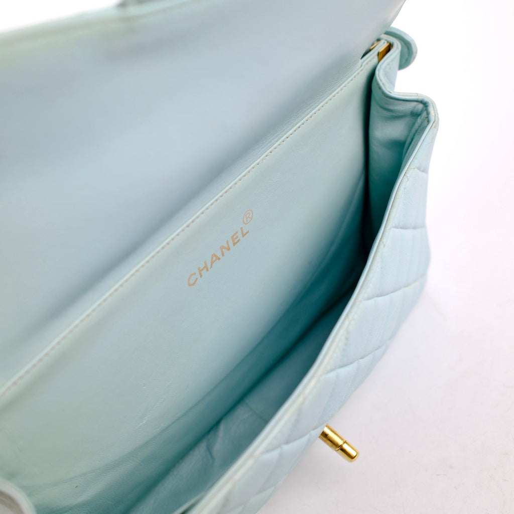 Chanel Vintage Double Side Flap Bag Blue