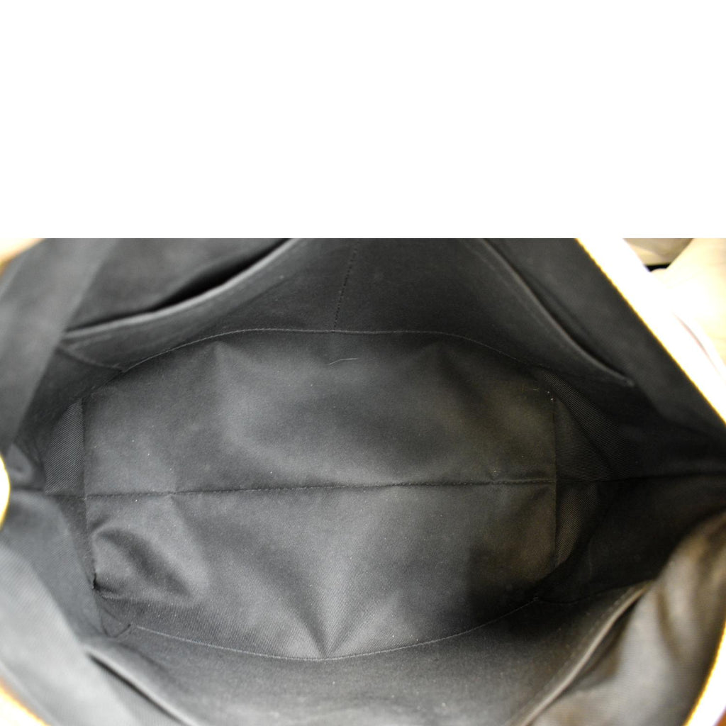 LOUIS VUITTON Odeon MM Damier Ebene Tote Bag Black/Brown