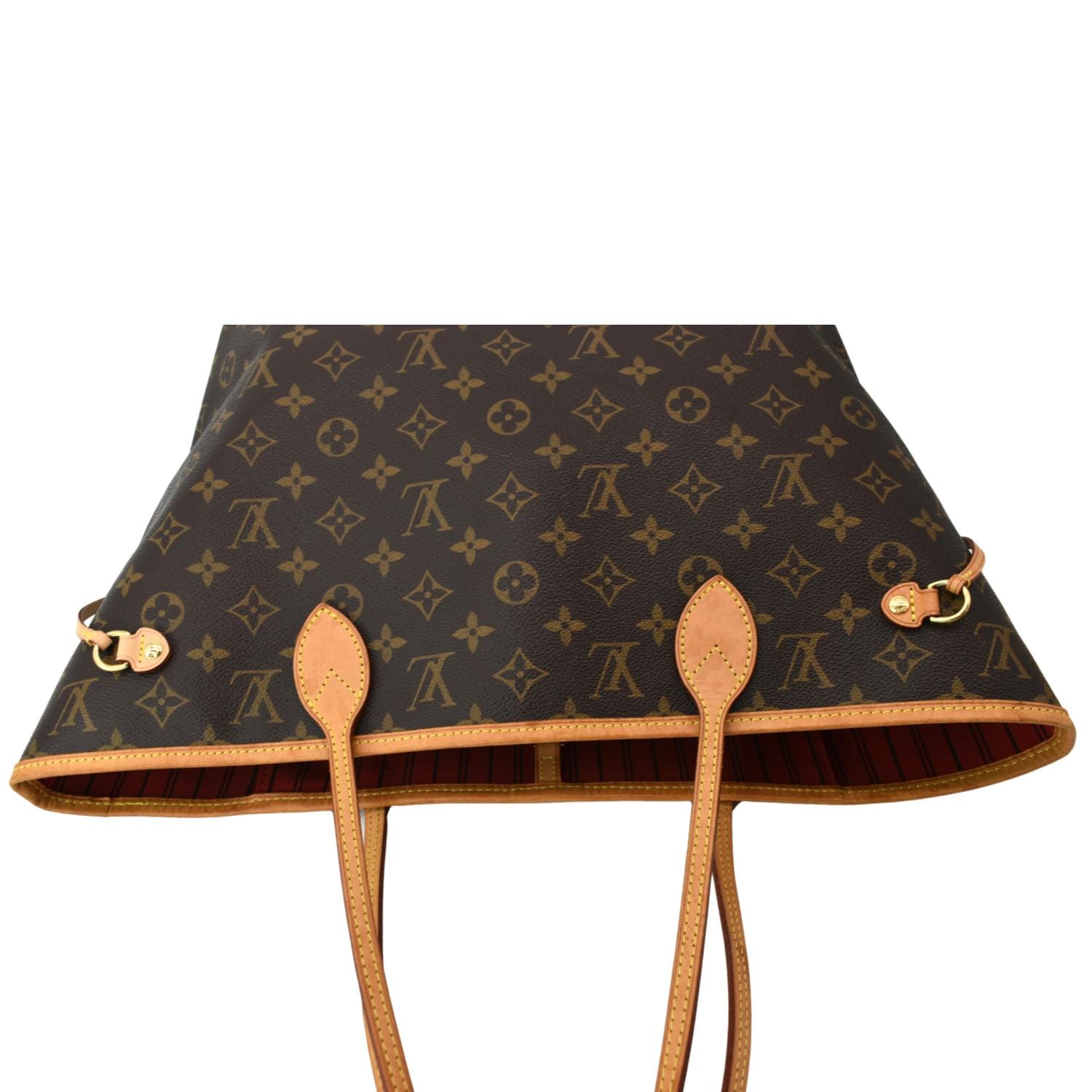 LOUIS VUITTON Neverfull MM Monogram Canvas Tote Bag Brown