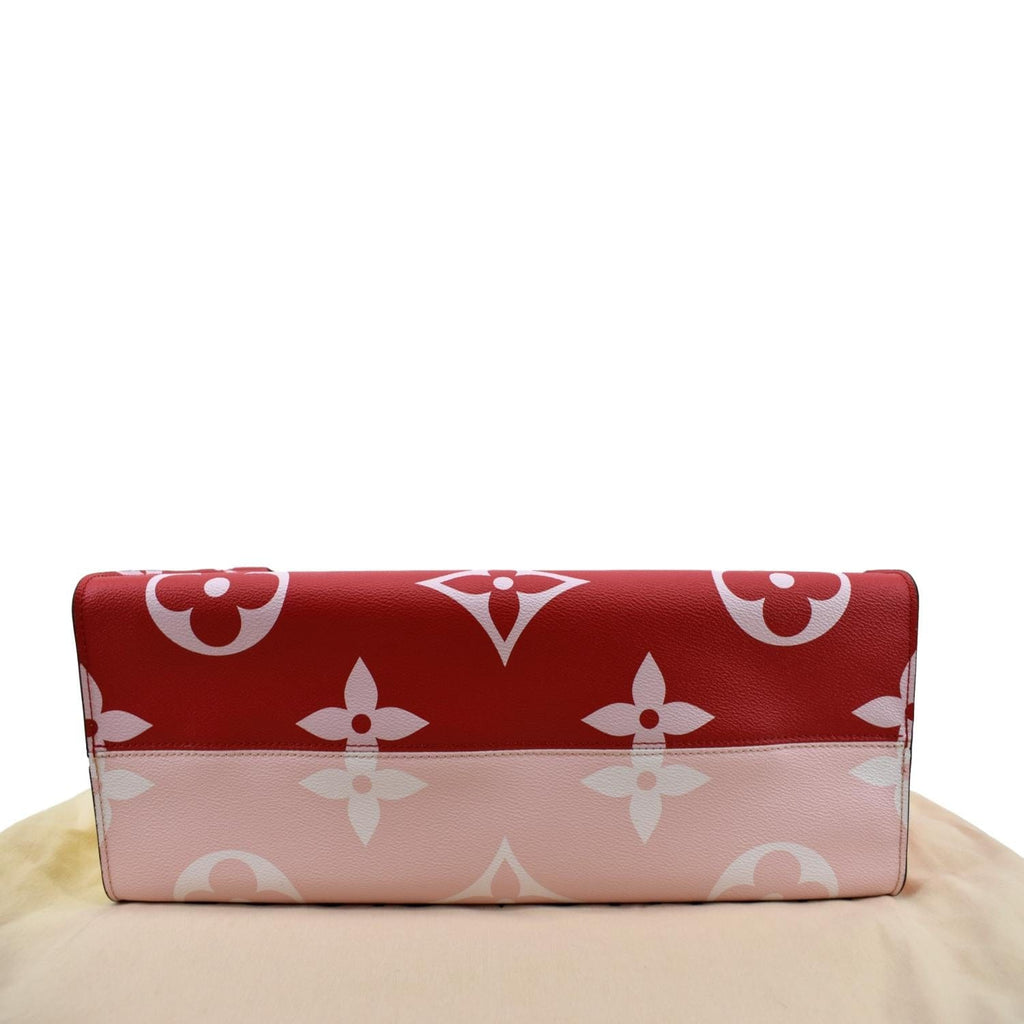 LOUIS VUITTON Onthego GM Limited Edition Giant Monogram Tote Bag Rouge Rose