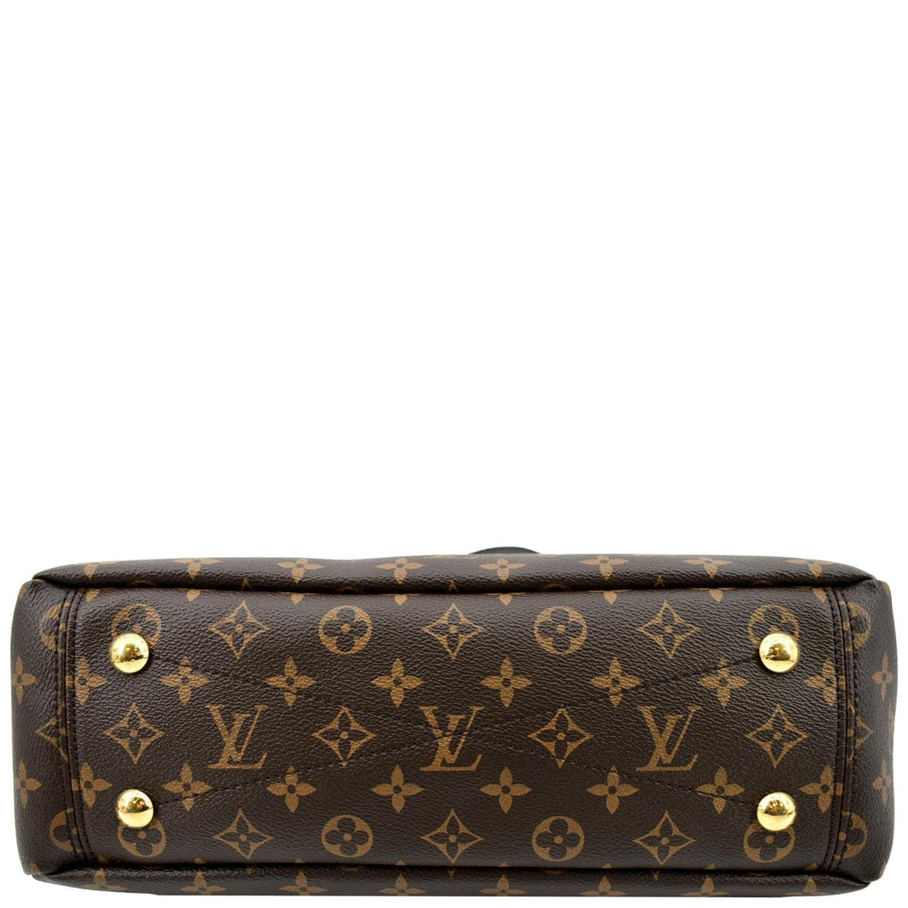 LOUIS VUITTON Pallas Chain Monogram Canvas Shopper Tote Bag Brown