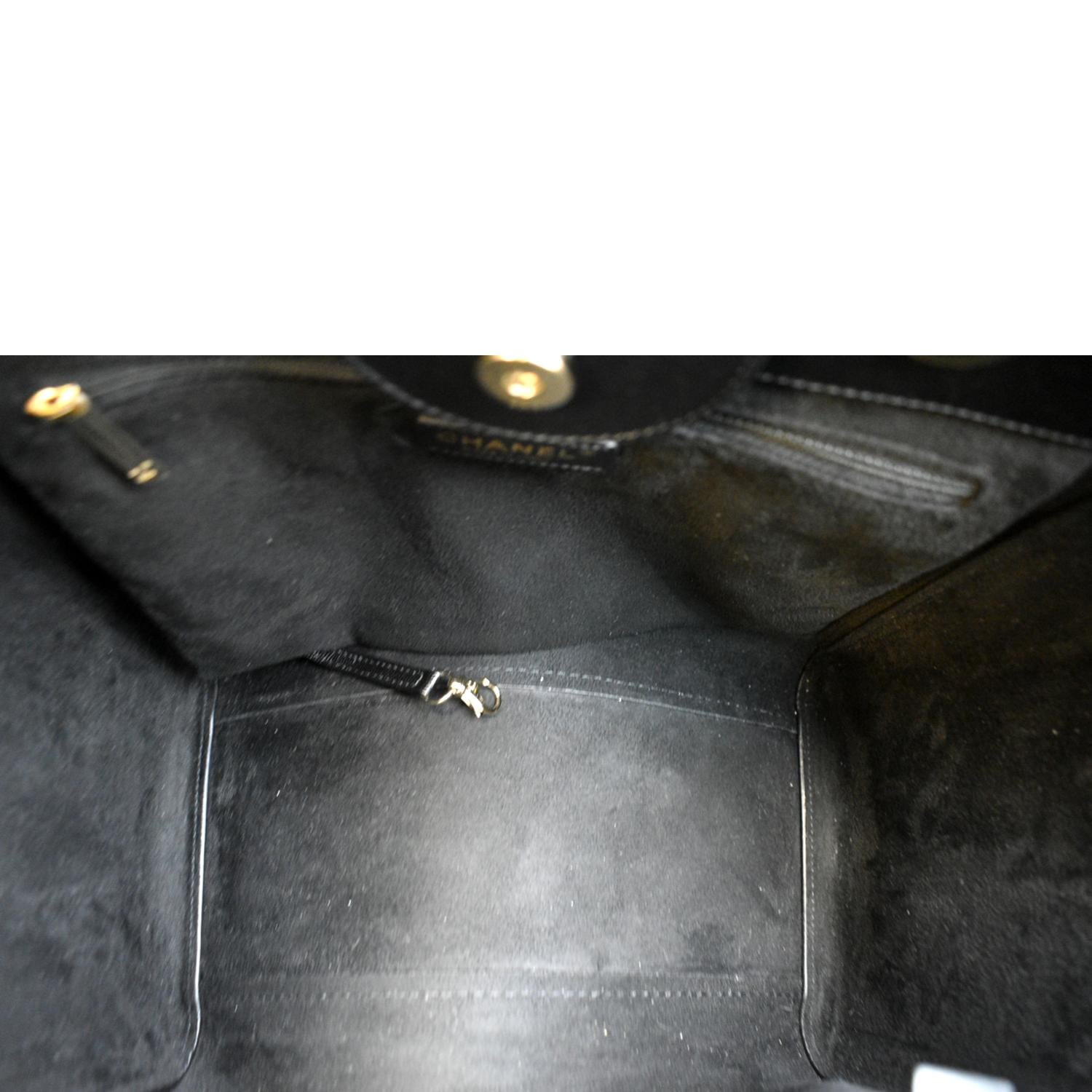 CHANEL Studded Deauville Caviar Leather Tote Bag Black - Hot Deals