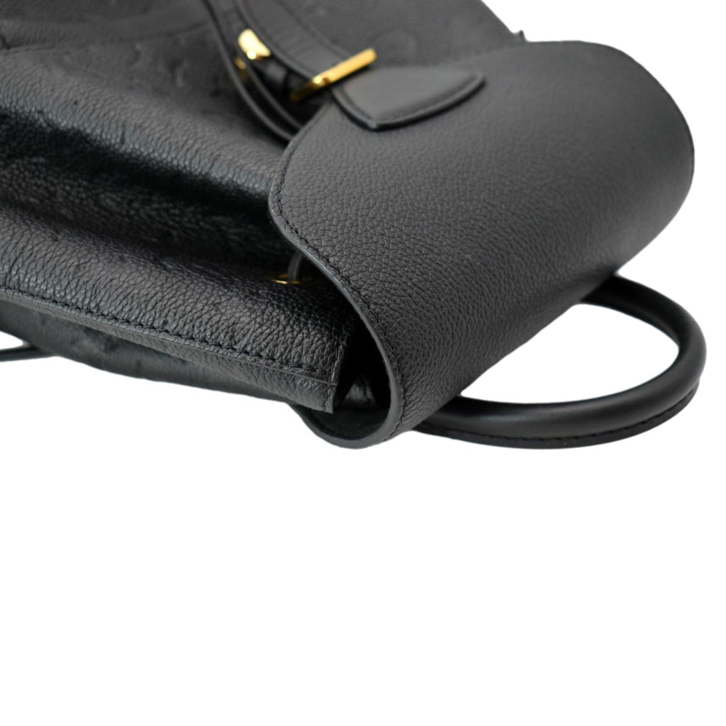 LOUIS VUITTON Montsouris Monogram Empreinte Leather Backpack Bag Black