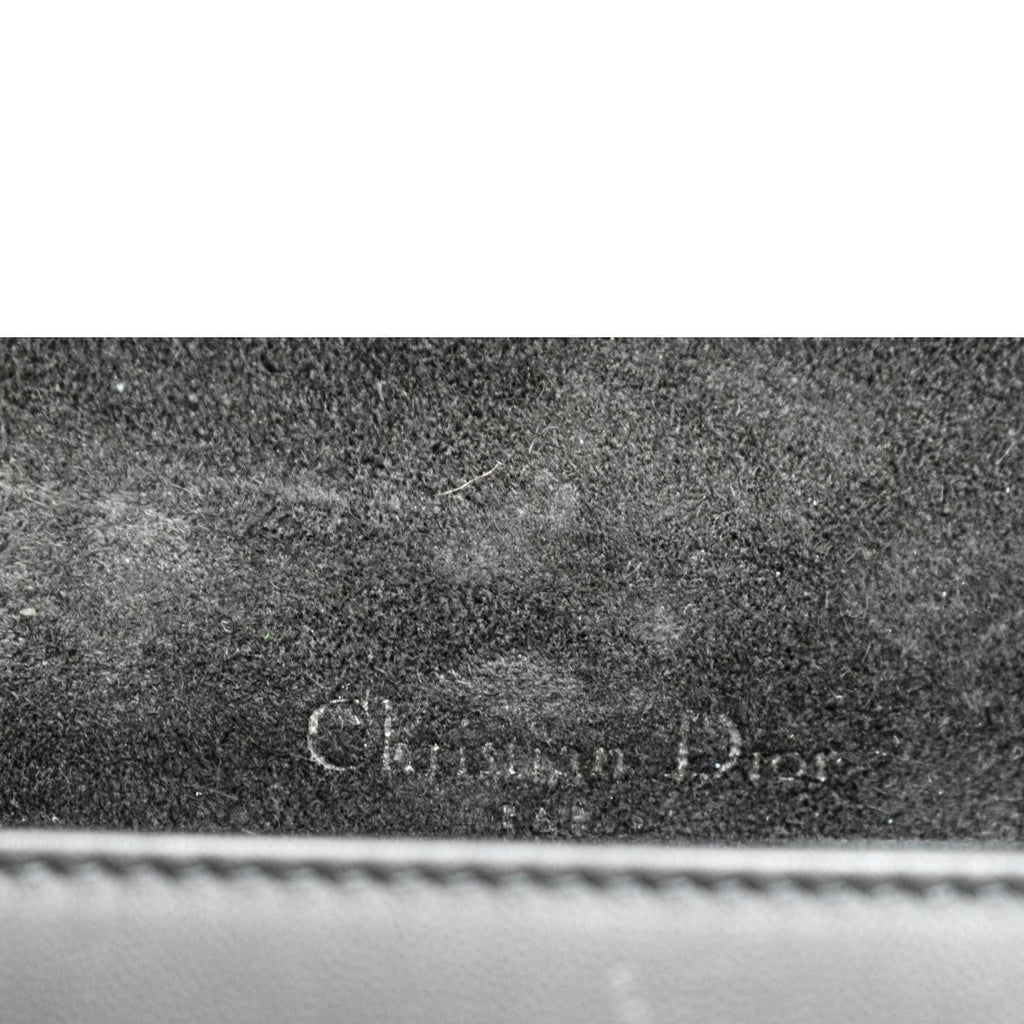CHRISTIAN DIOR Lady Dior Cannage Leather Crossbody Chain wallet Black