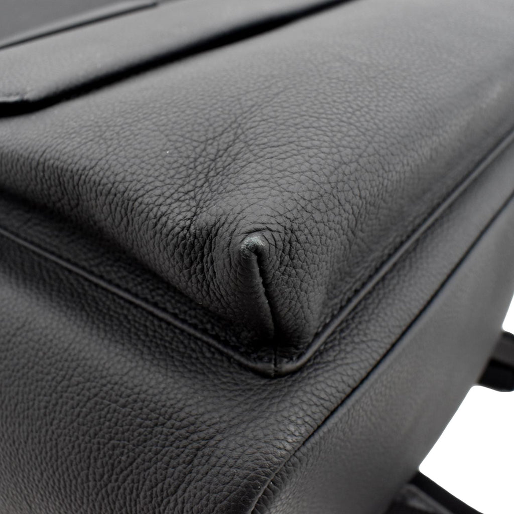 LOUIS VUITTON Takeoff Aerogram Grained Calf Leather Backpack Black