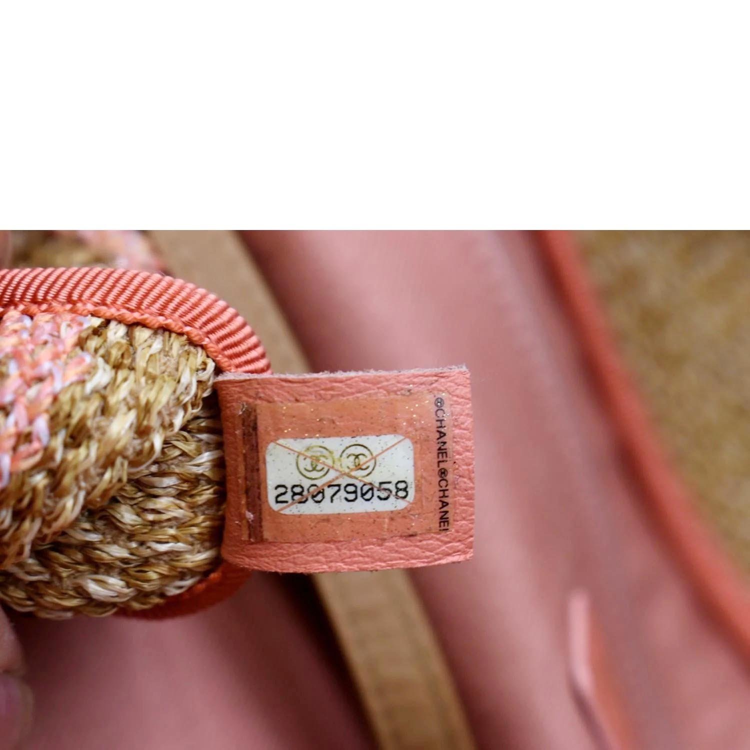 CHANEL Deauville Large Raffia Shopping Tote Bag Pink