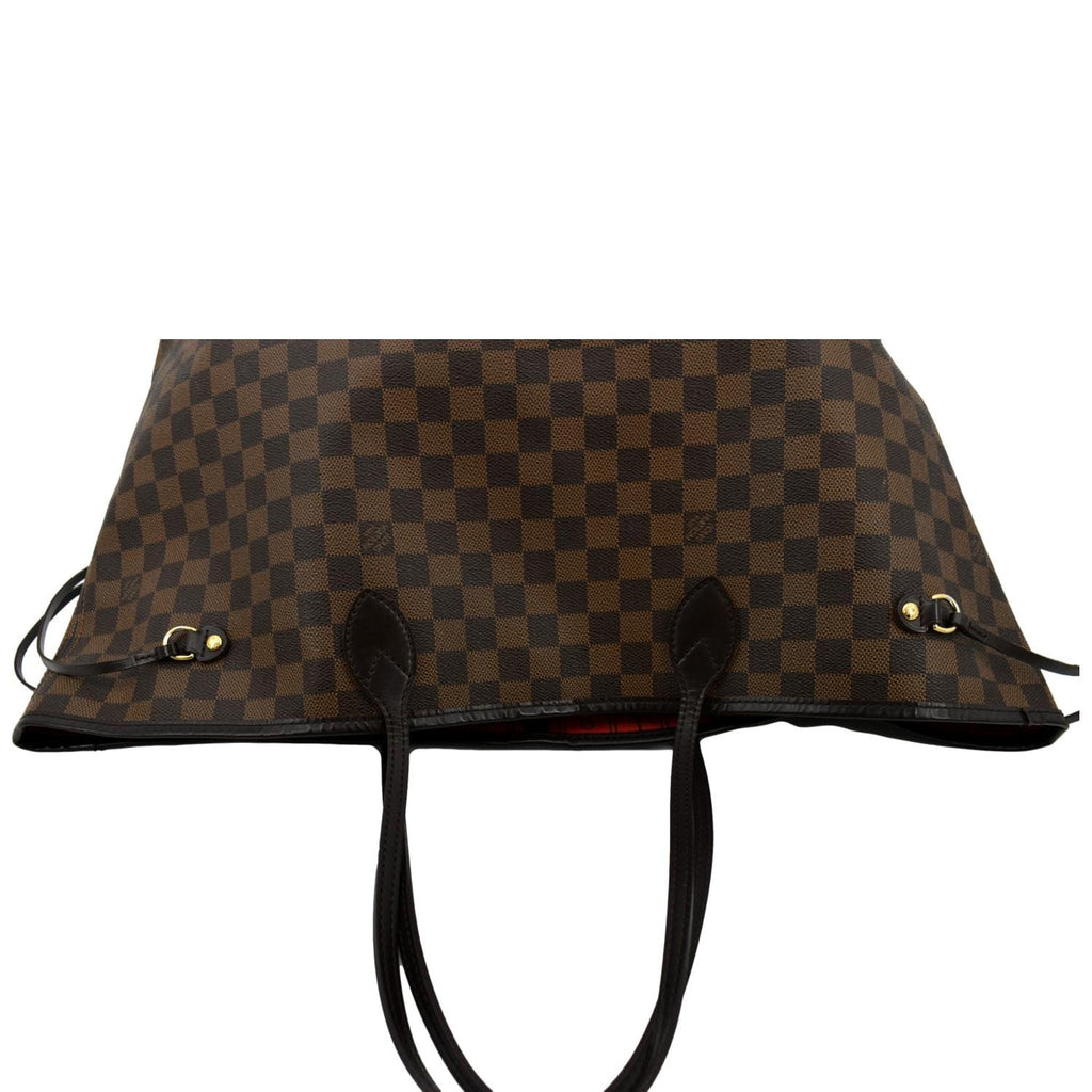 LOUIS VUITTON Neverfull GM Damier Ebene Tote Shoulder Bag Brown