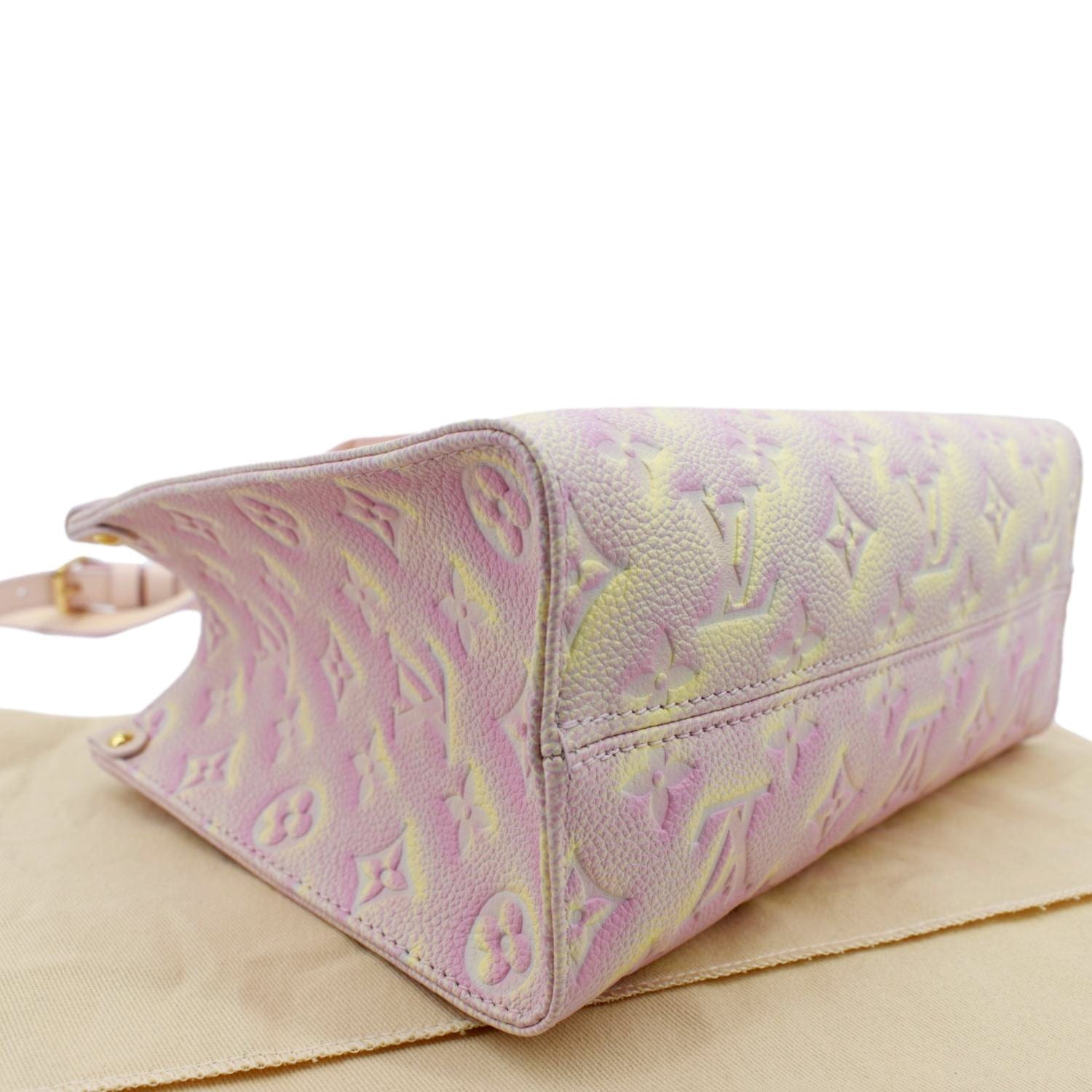 LOUIS VUITTON Stardust Onthego PM Monogram Empreinte Shoulder Bag Light Pink