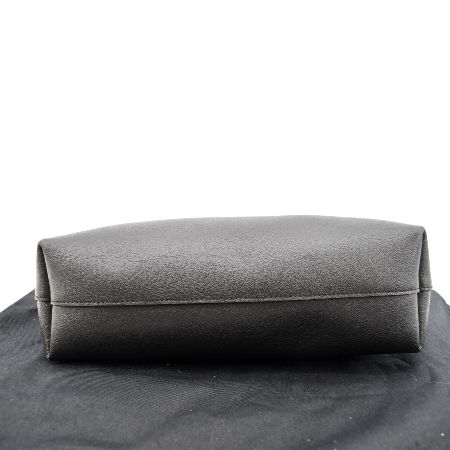 YVES SAINT LAURENT Toy Supple Leather Shopping Tote Bag Black