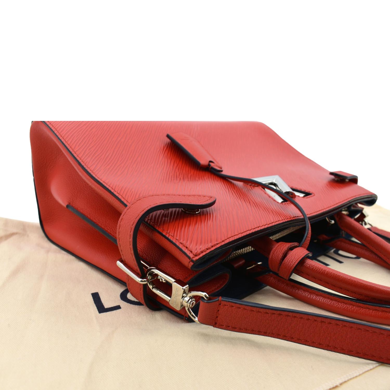 LOUIS VUITTON Twist Epi Leather Tote Shoulder Bag Red