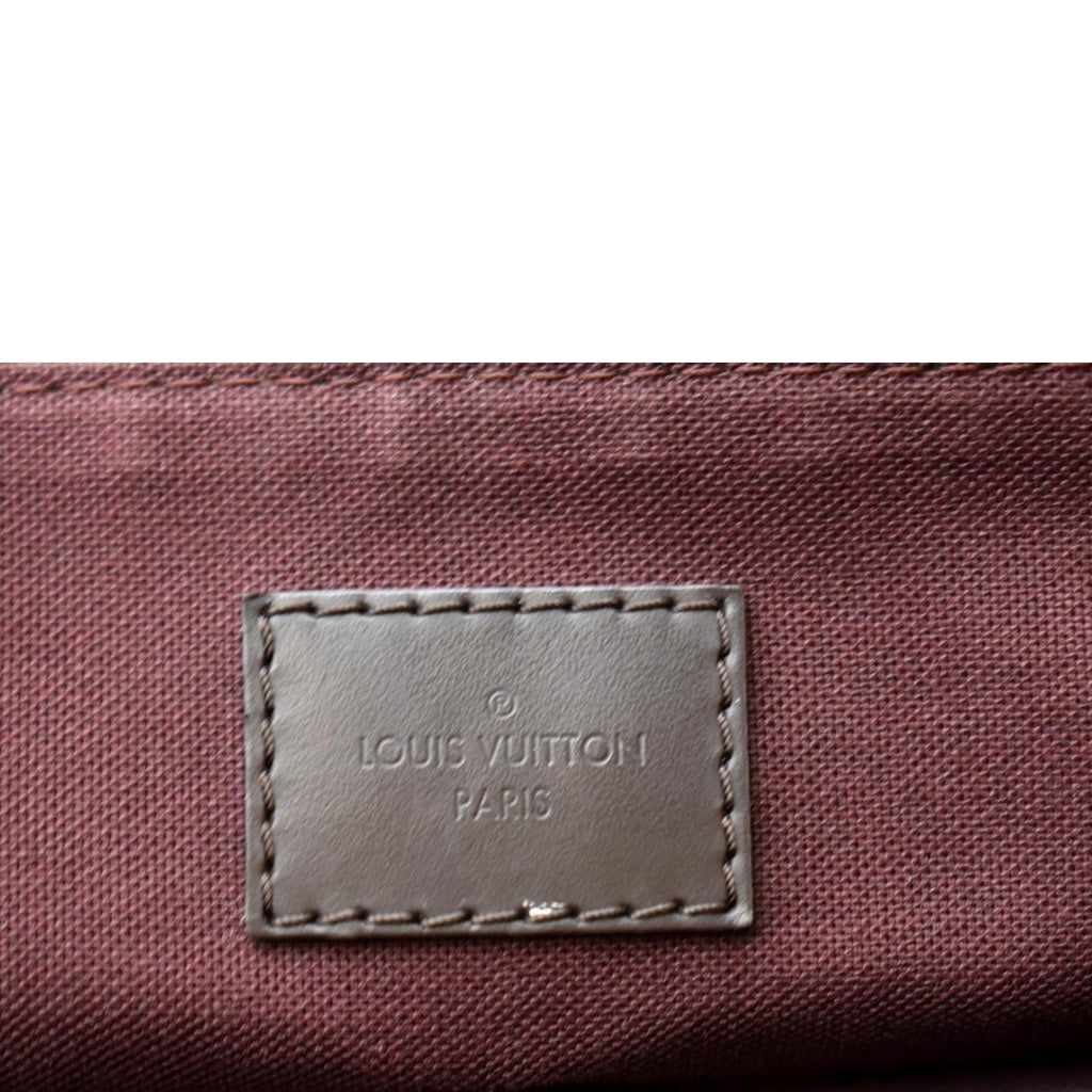 LOUIS VUITTON Iena PM Damier Ebene Tote Bag Brown