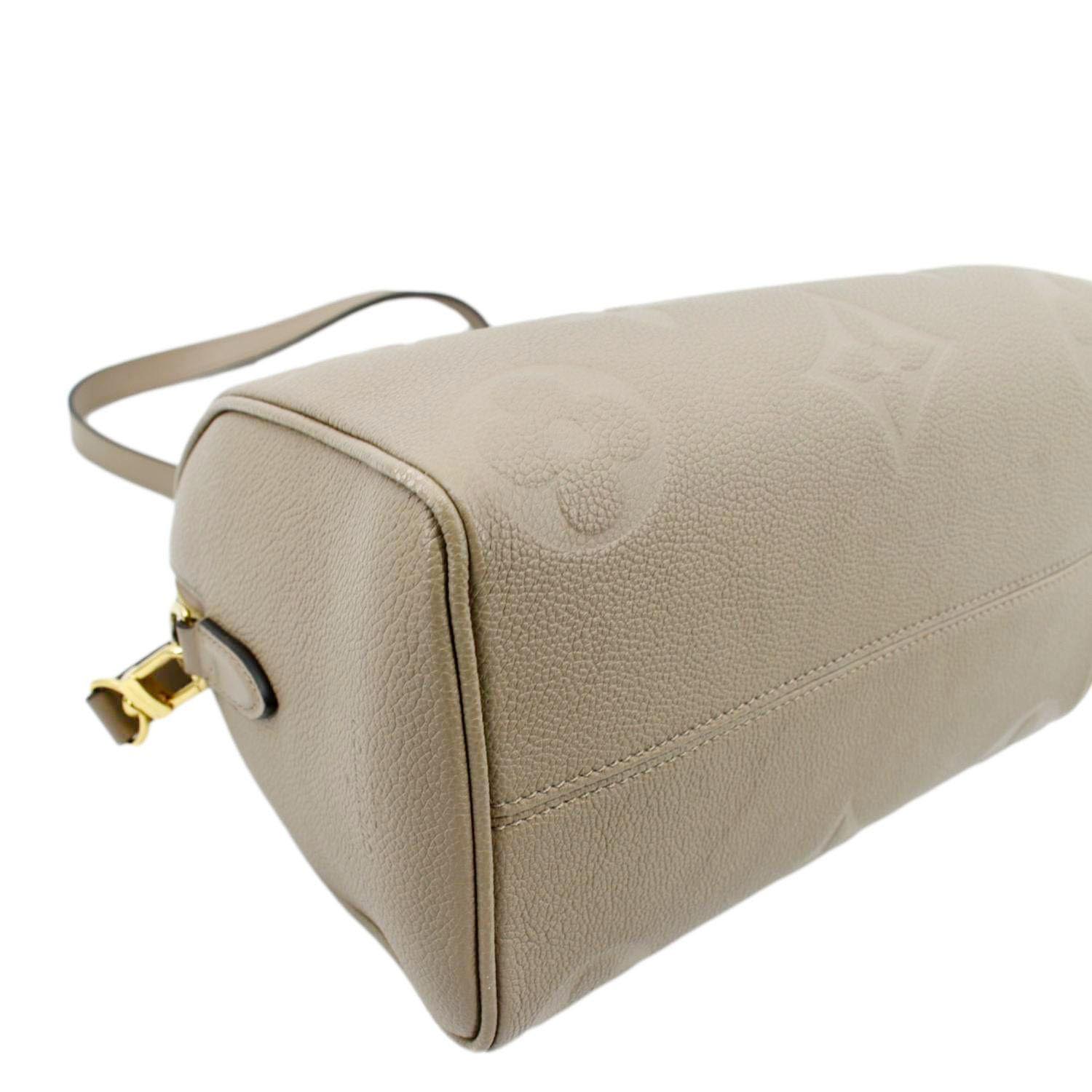 LOUIS VUITTON Speedy 25 Bandouliere Monogram Empreinte Shoulder Bag Tourterelle