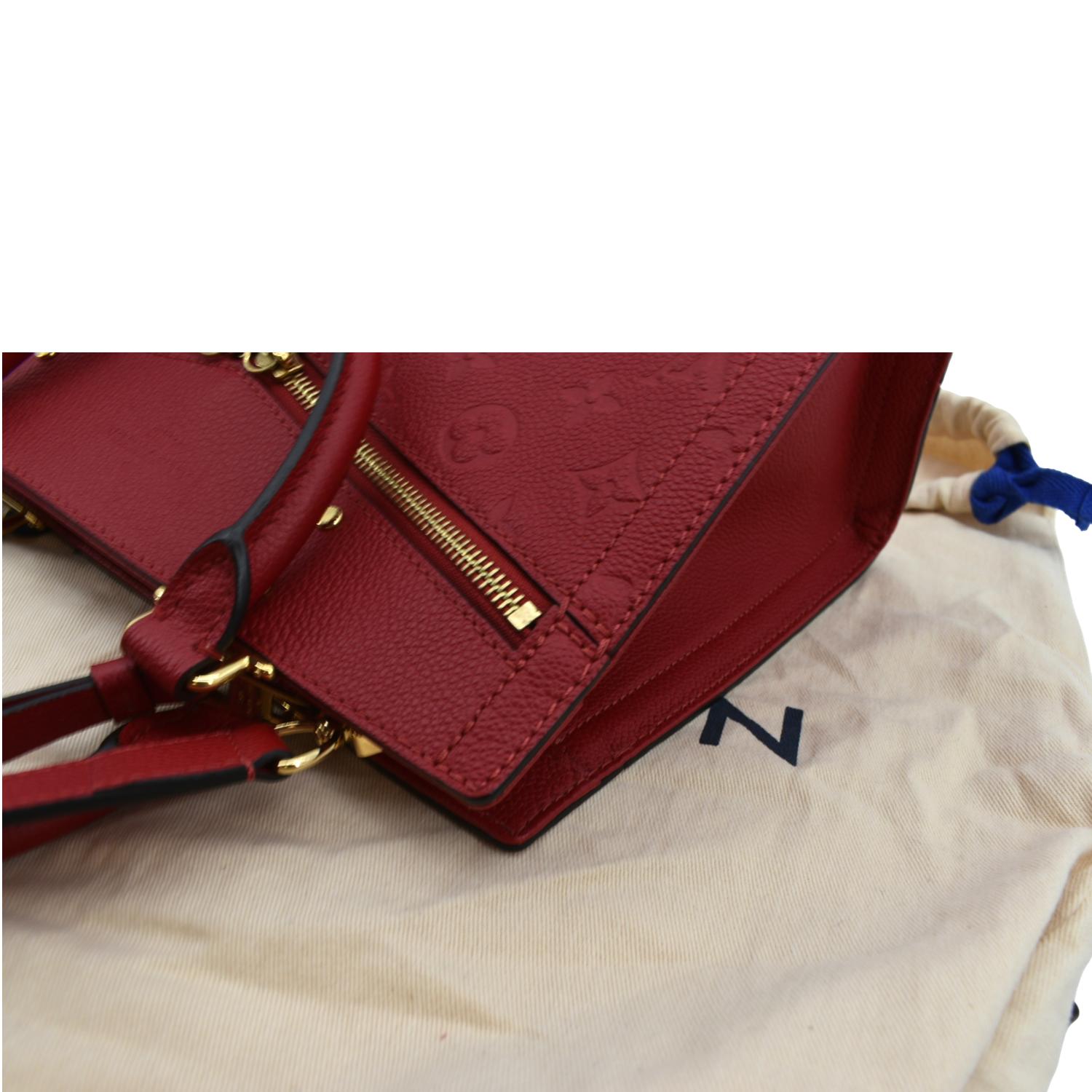 LOUIS VUITTON Sully PM Monogram Empreinte Leather Shoulder Bag Red