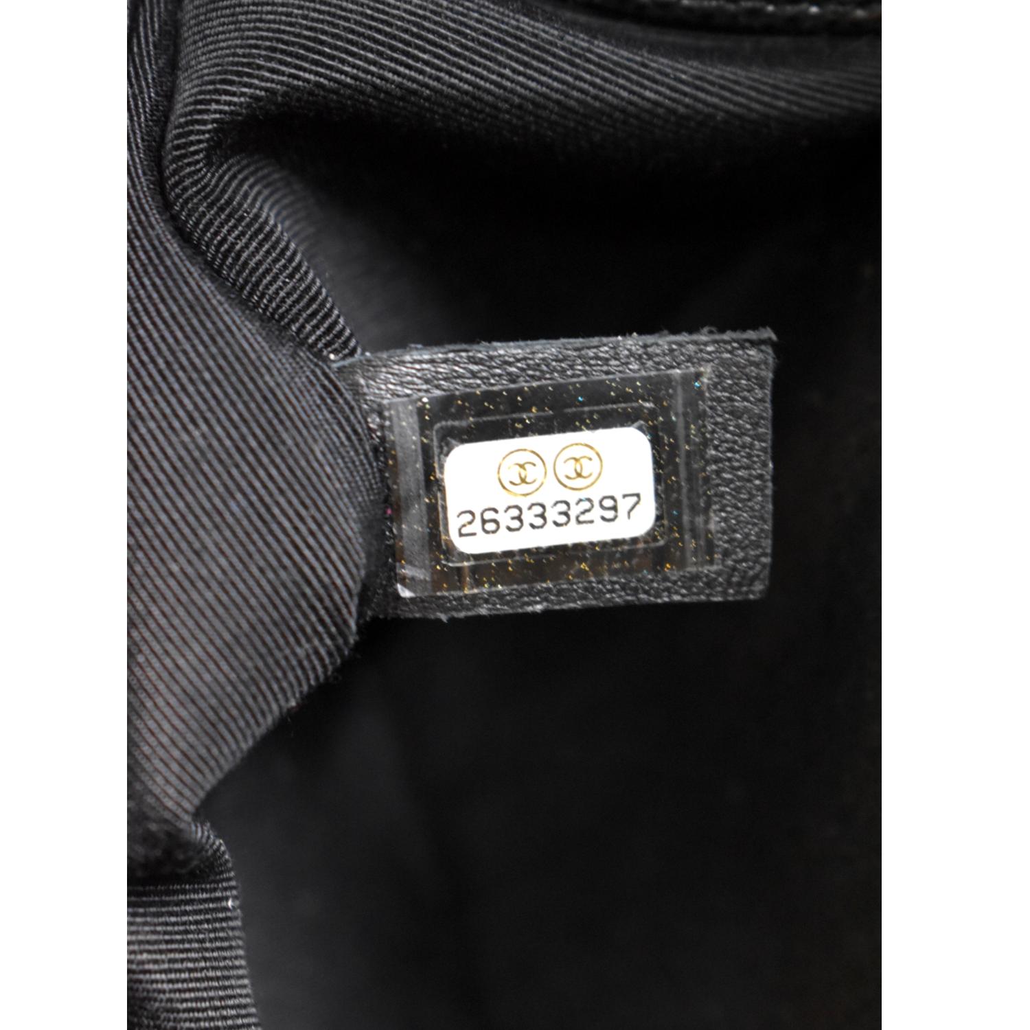 CHANEL Medium Boy Flap Caviar Leather Shoulder Bag Black