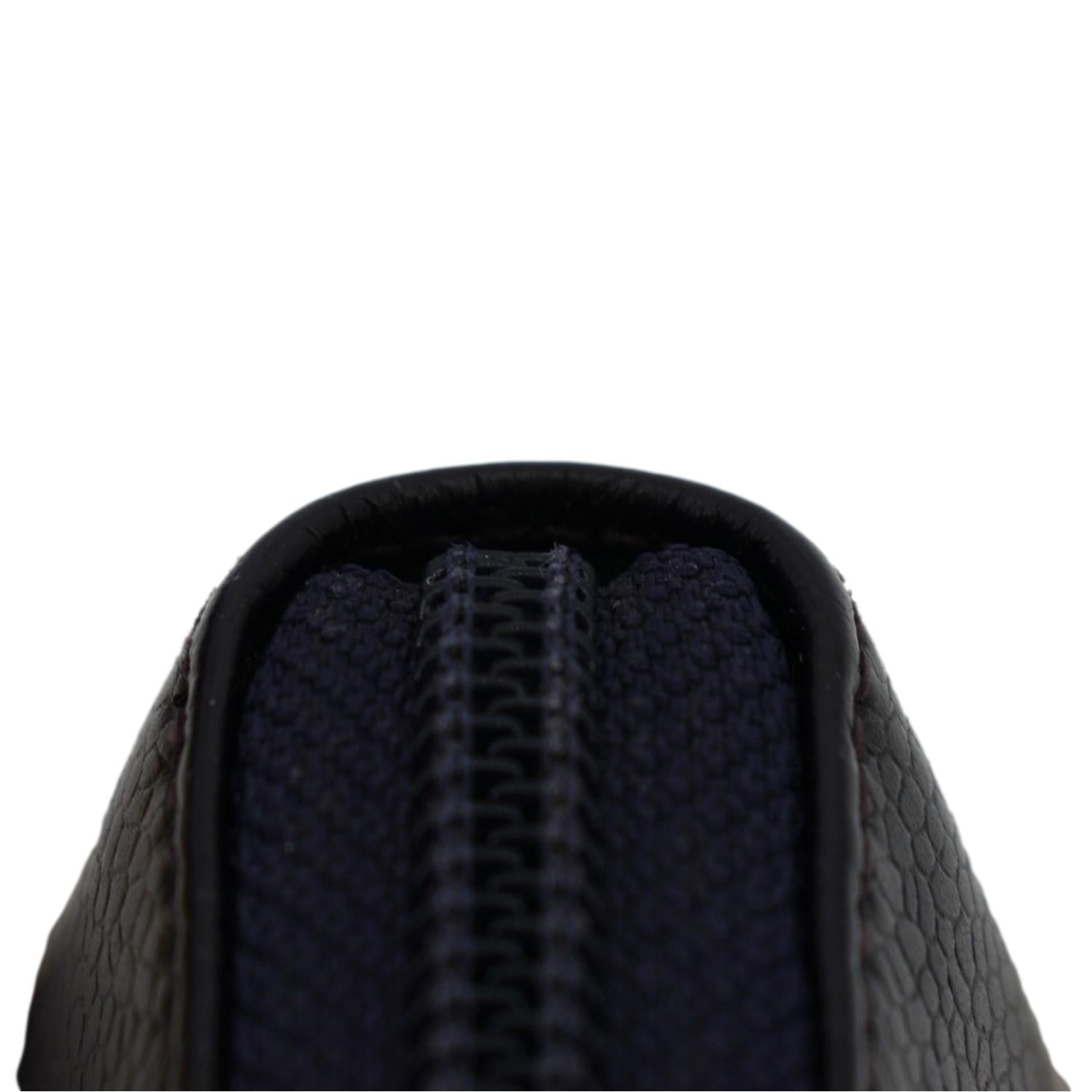 CHANEL O Key Pouch Timeless Caviar Leather Small Purse Purple