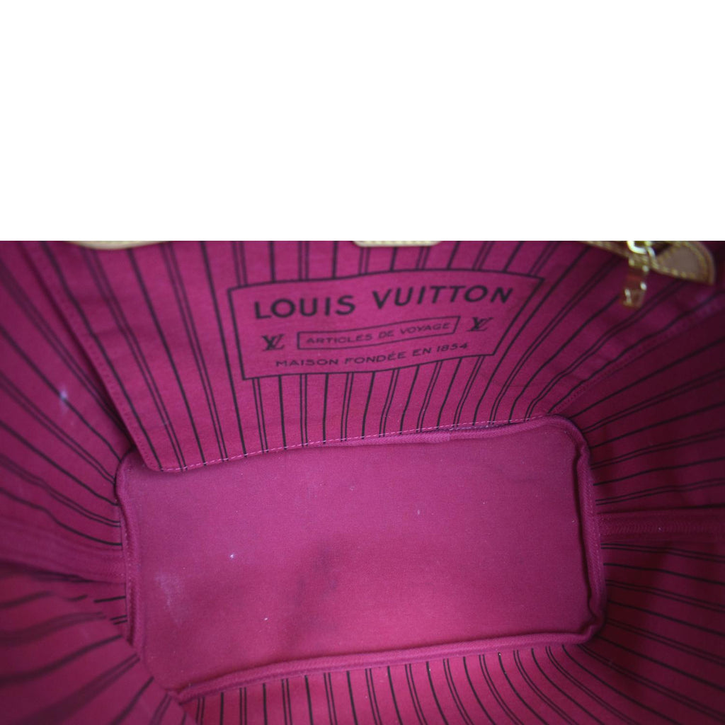 LOUIS VUITTON Neverfull MM Monogram Canvas Tote Bag Brown