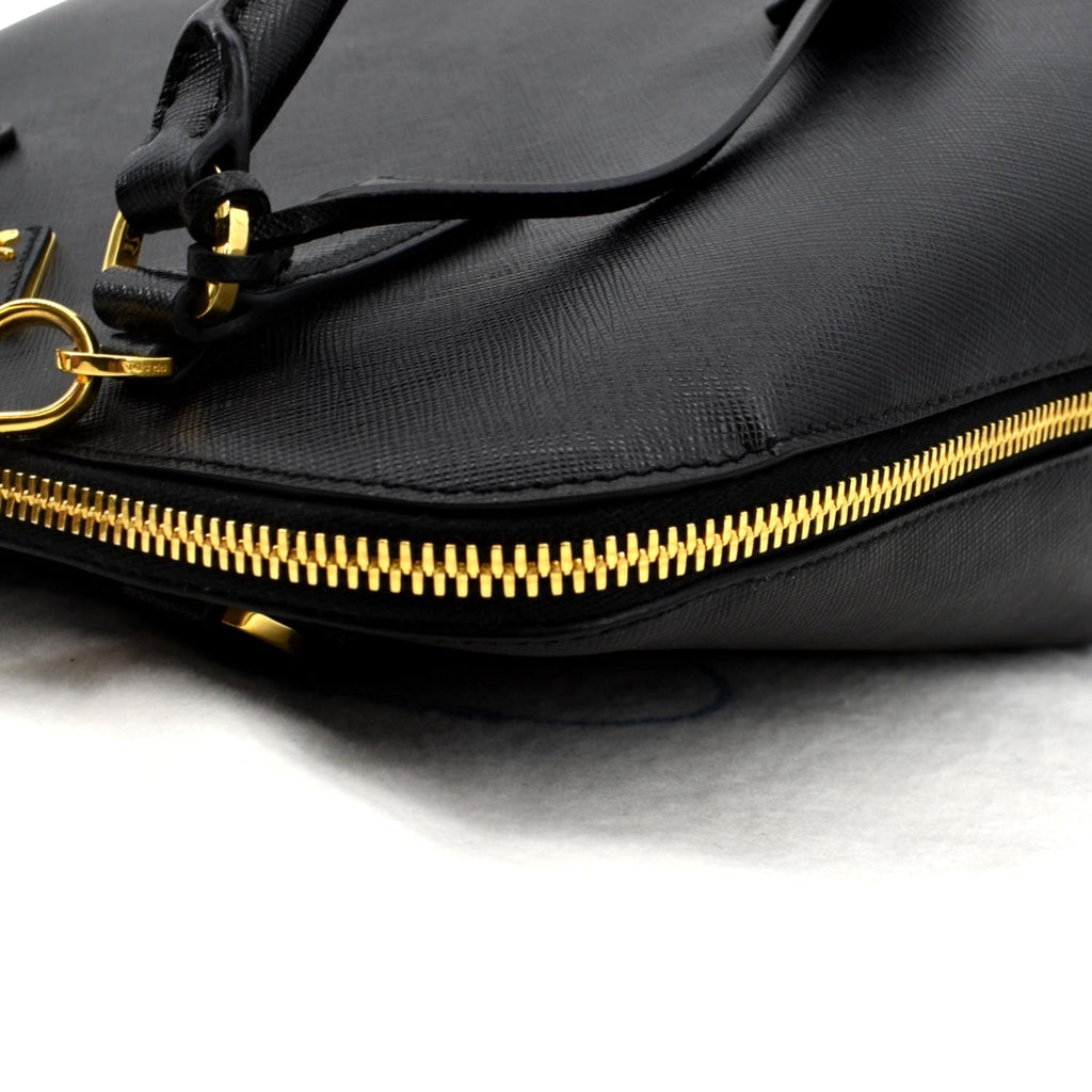 PRADA Lux Medium Promenade Saffiano Leather Shoulder Bag Nero BL0837