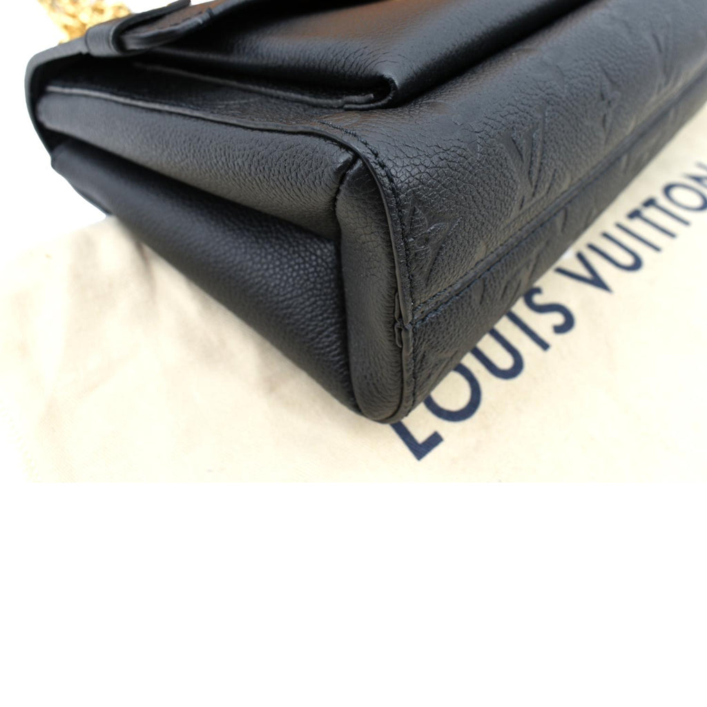 LOUIS VUITTON Vavin PM Monogram Empreinte Leather Shoulder Bag Black