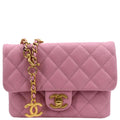 CHANEL Shiny Pick Me Up Flap Caviar Leather Belt Bag Pink
