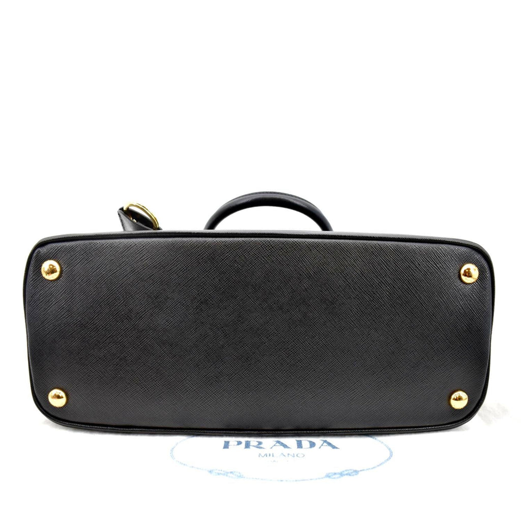 PRADA Lux Medium Promenade Saffiano Leather Shoulder Bag Nero BL0837