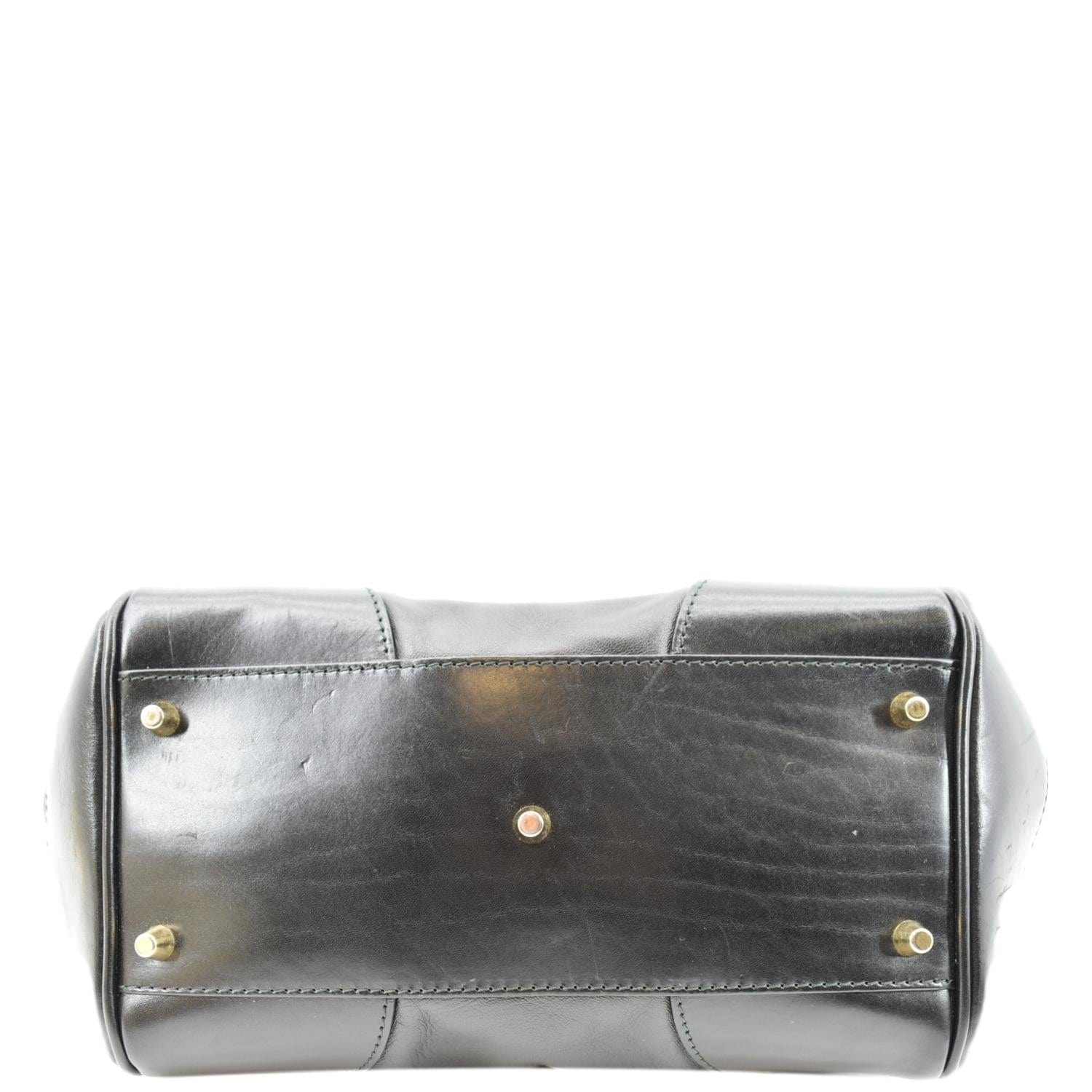 BURBERRY Bridle Lynher Calfskin Leather Tote Shoulder Bag Black