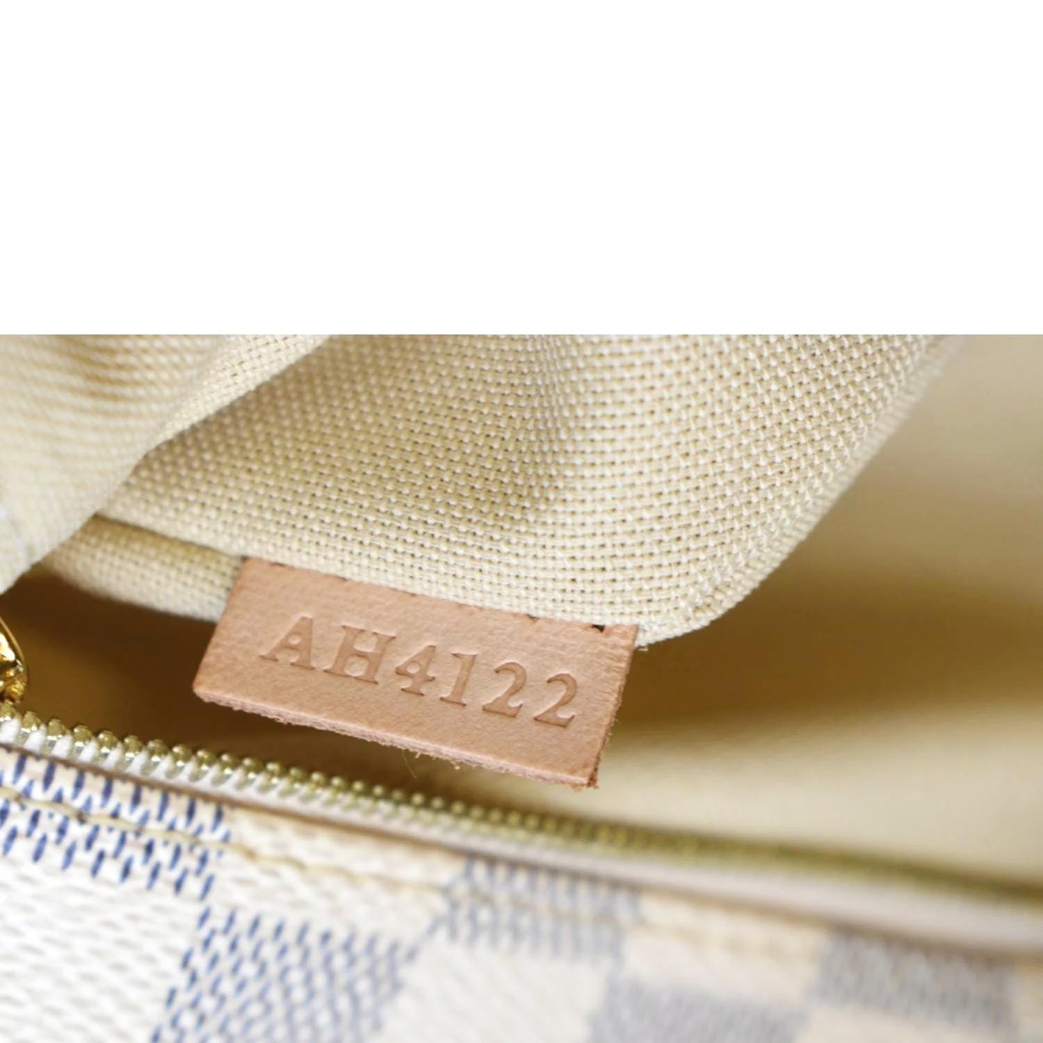 LOUIS VUITTON Soffi Damier Azur Satchel Shoulder Bag White
