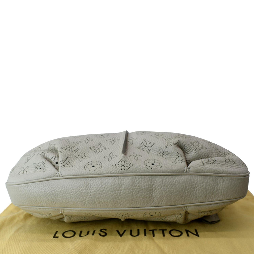 Louis Vuitton Selene PM Mahina Leather Tote Shoulder Bag Cream
