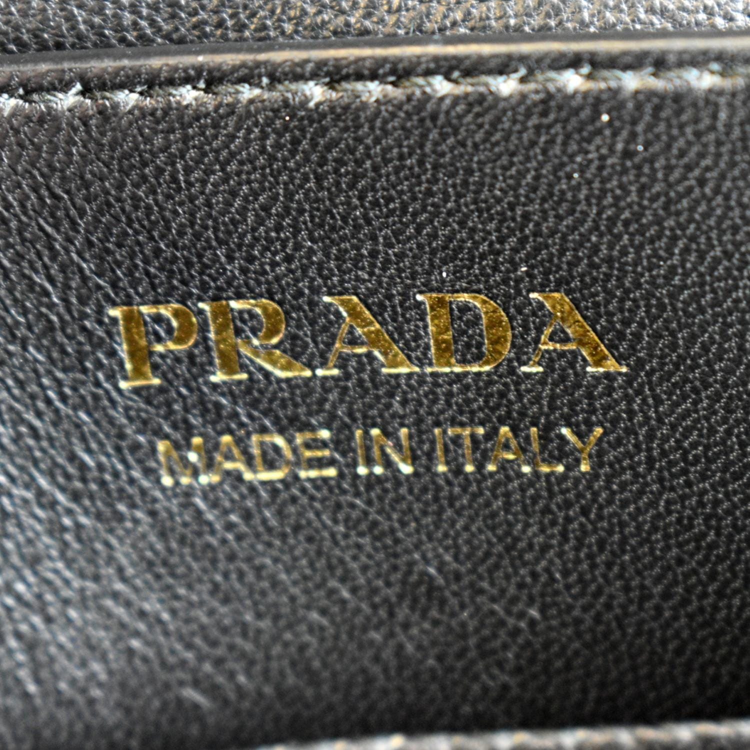 PRADA Double Handle Saffiano Leather Tote Bag Black