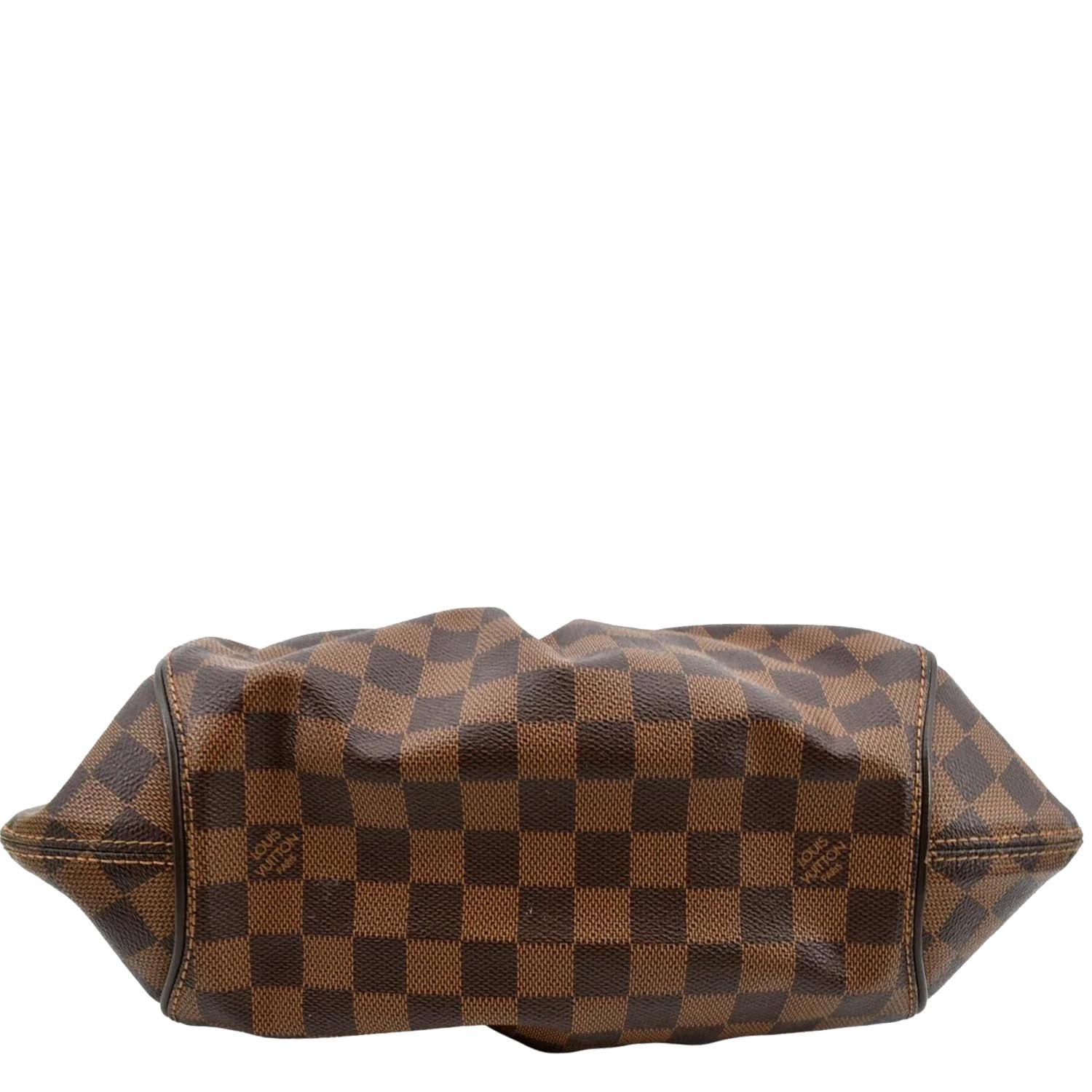 LOUIS VUITTON Women Sistina PM Damier Ebene Shoulder Bag Brown