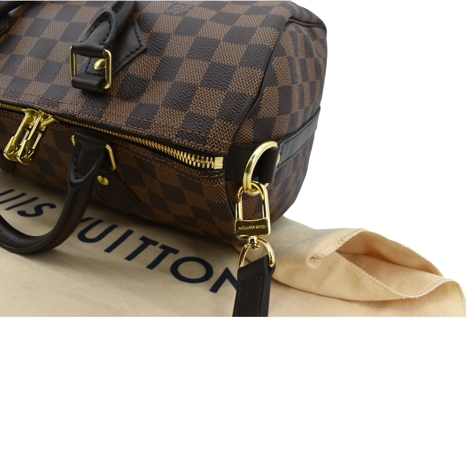 LOUIS VUITTON Speedy 30 Bandouliere Damier Ebene Shoulder Bag Brown