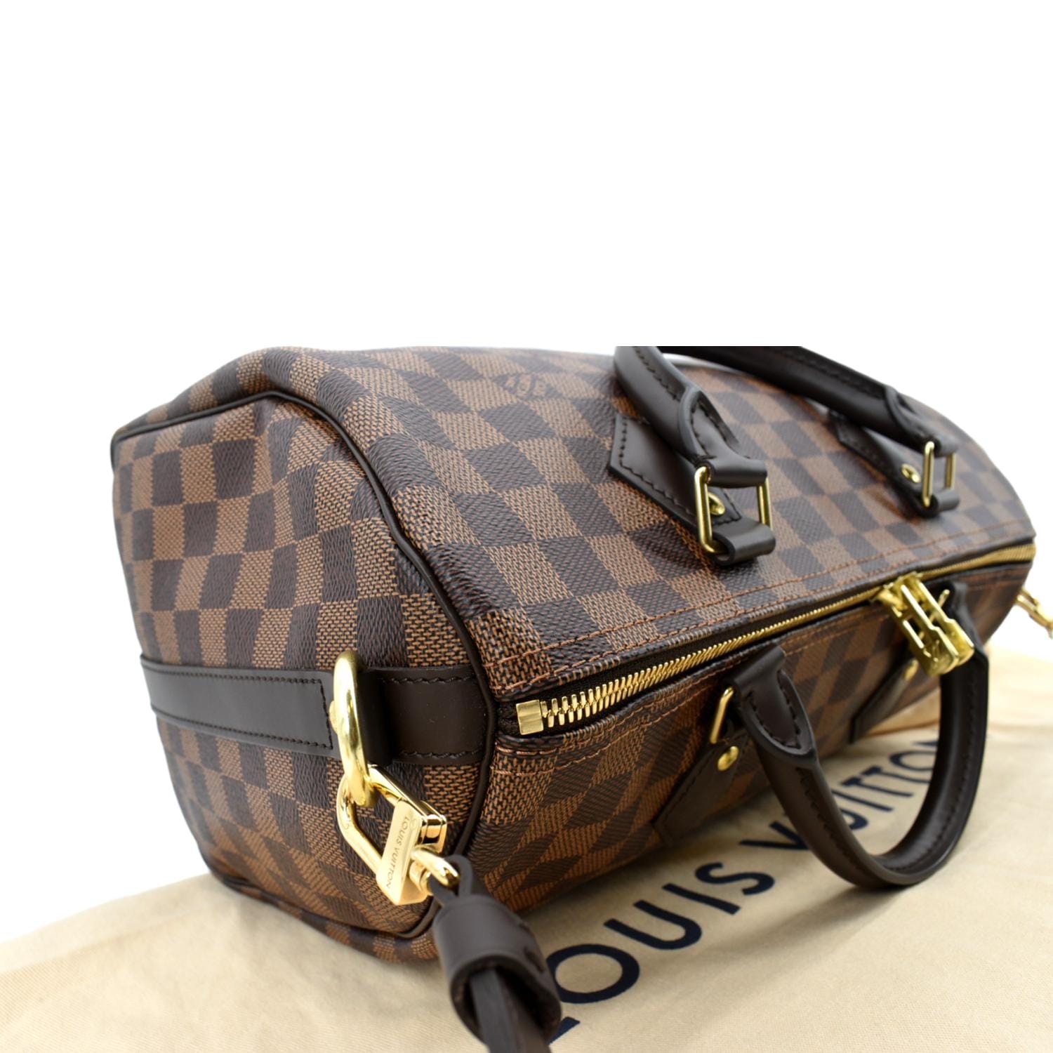 LOUIS VUITTON Speedy 30 Bandouliere Damier Ebene Shoulder Bag Brown