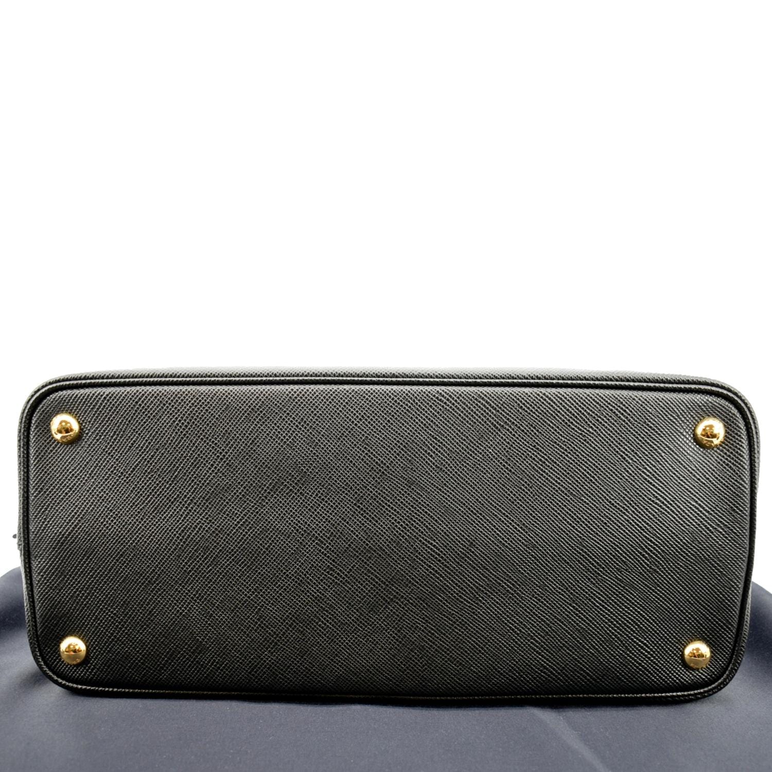 PRADA Double Handle Saffiano Leather Tote Bag Black