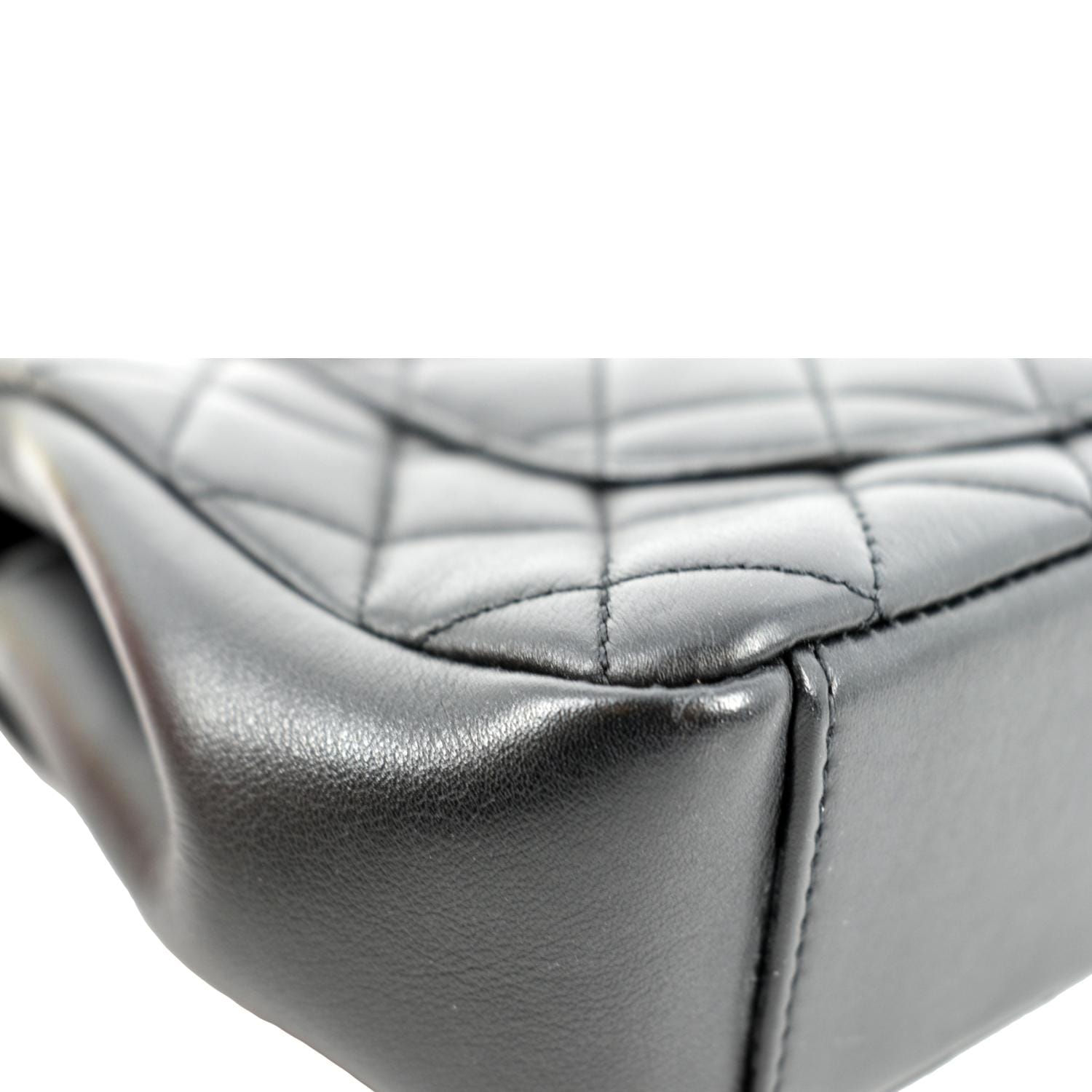 CHANEL Filigree CC Chain Around Leather Crossbody Bag Black