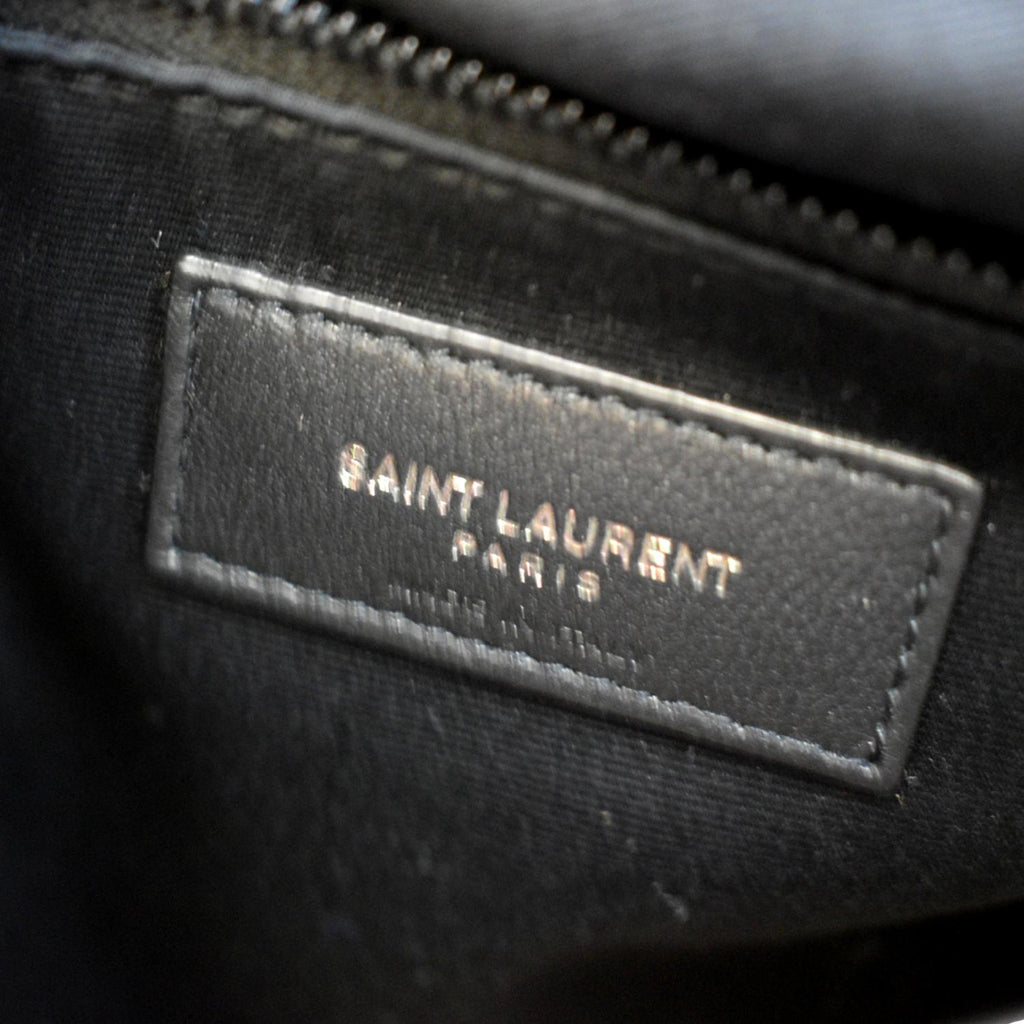 YVES SAINT LAURENT Large Loulou Matelasse Leather Chain Shoulder Bag Black