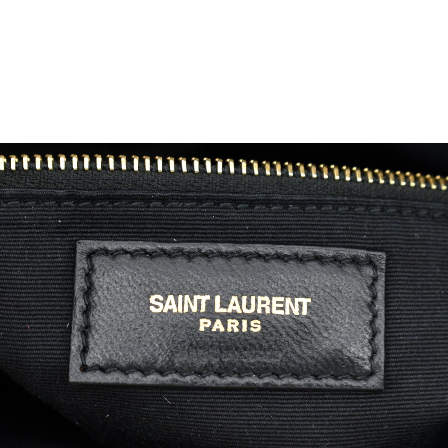 YVES SAINT LAURENT Tribeca Medium Grain De Poudre Leather Shoulder Bag White